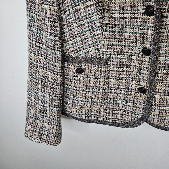 Brooks Brothers Tweed Jacket Blazer  Sz 2 Multicolor Textured Corporate  Preppy - Picture 8 of 13